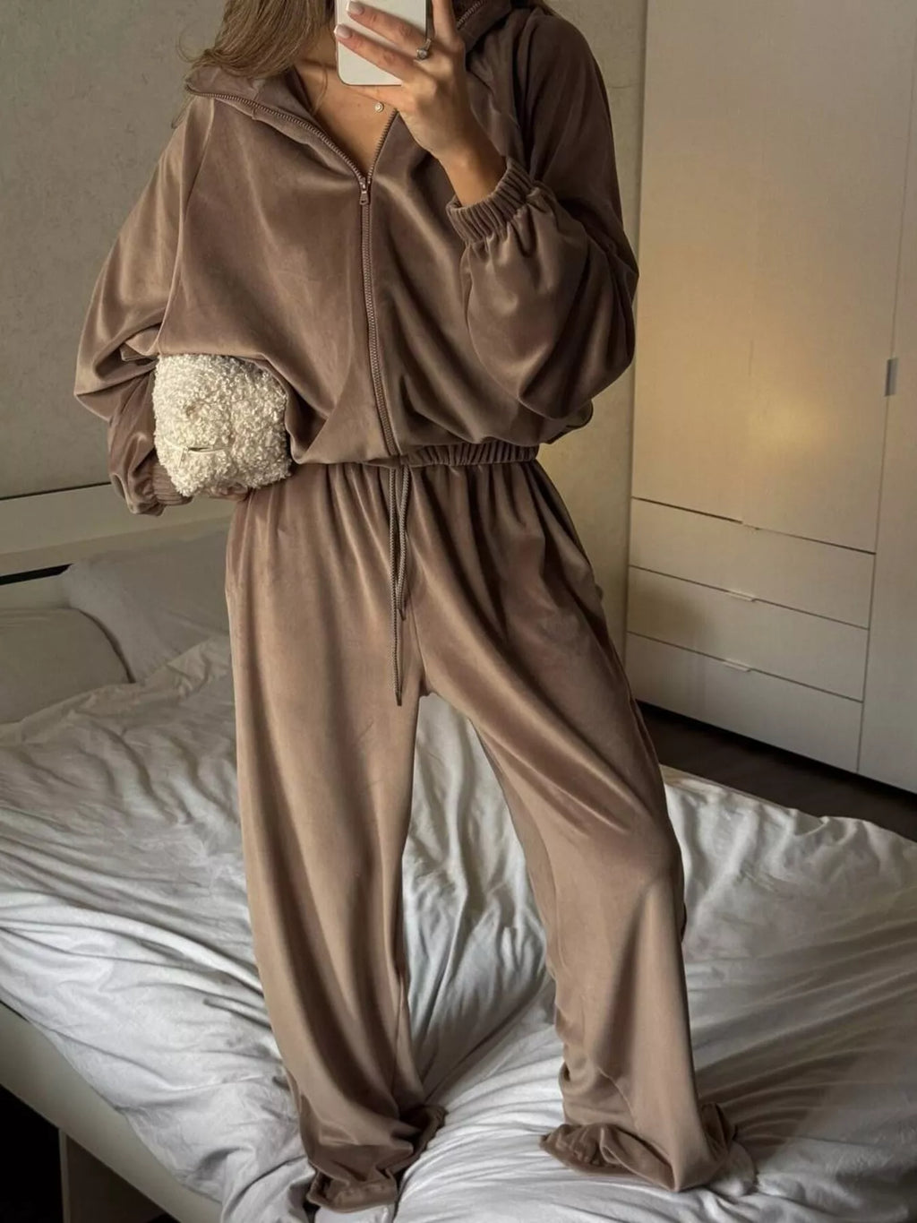 Zip-up Hoodie Joggers Set (15)