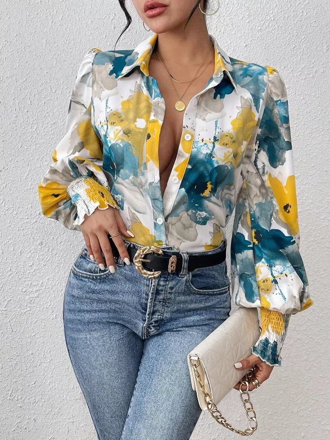 Floral Print Long Sleeve Shirt (2)