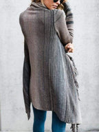 Fringe Long Sleeve Wrap Cardigan (2)