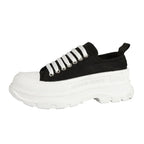 Lace Up Round Toe Platform Sneakers (6)