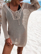 Openwork Tie Neck Cover-up (3)