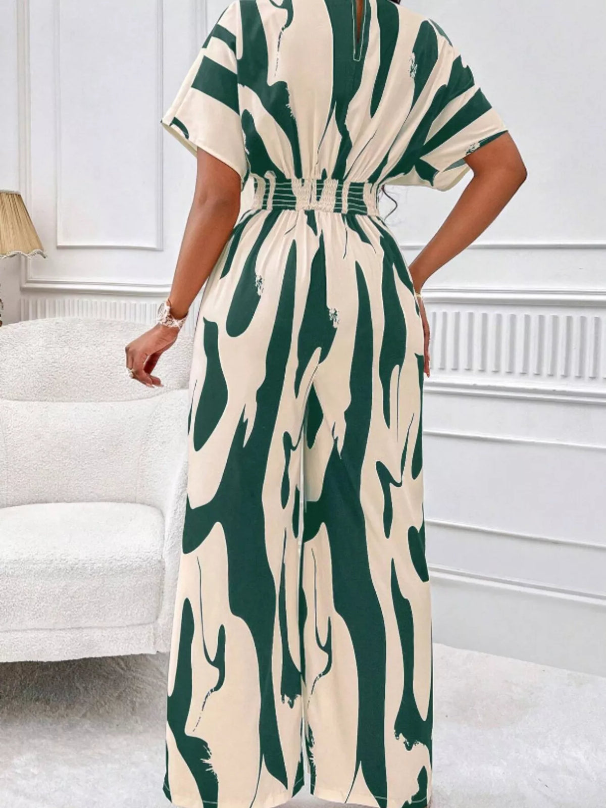 Abstract Print Wide-leg Jumpsuit (12)