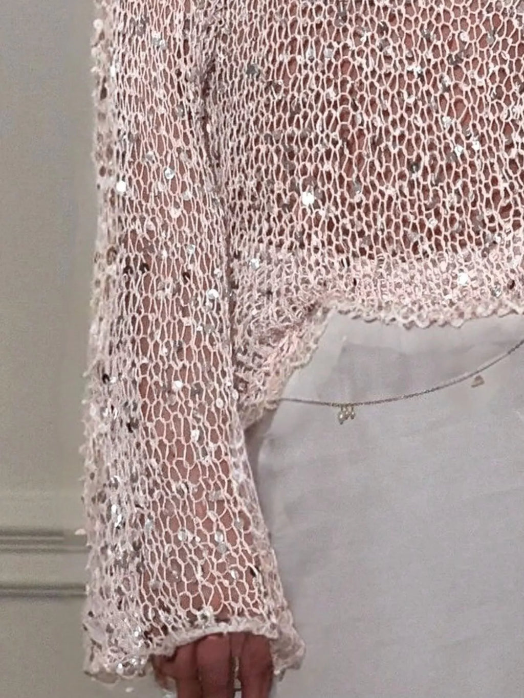 Sequin Long Sleeve Knit Cover Up (9)