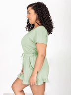 Ruffled Boat Neck Short Sleeve Romper (24)