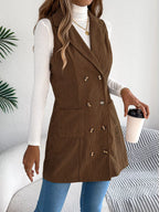 Double-breasted Long Vest Coat (14)