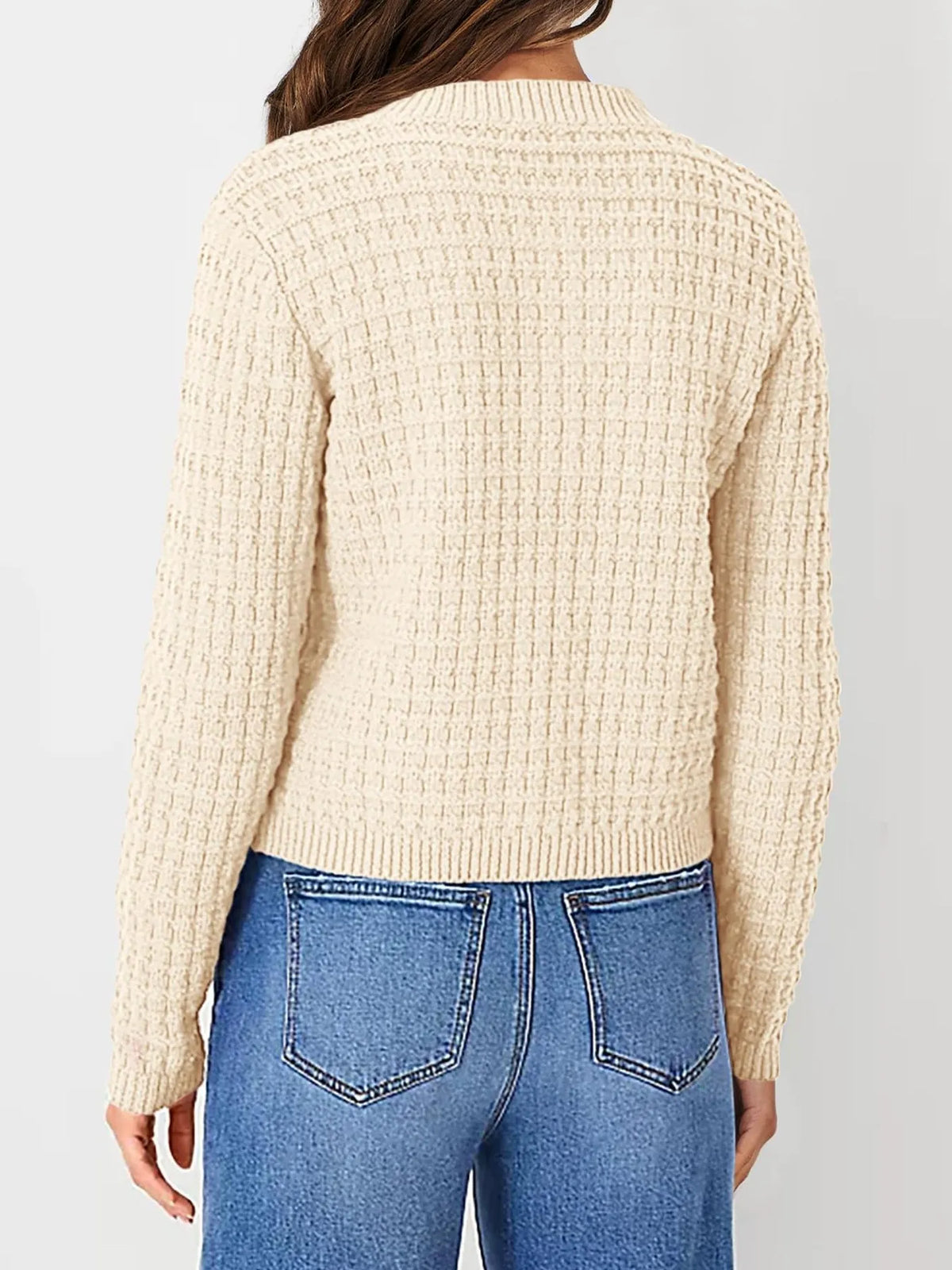 Textured Knit Button-front Cardigan (8)