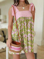 Printed Tie Shoulder Mini Cami Dress (9)