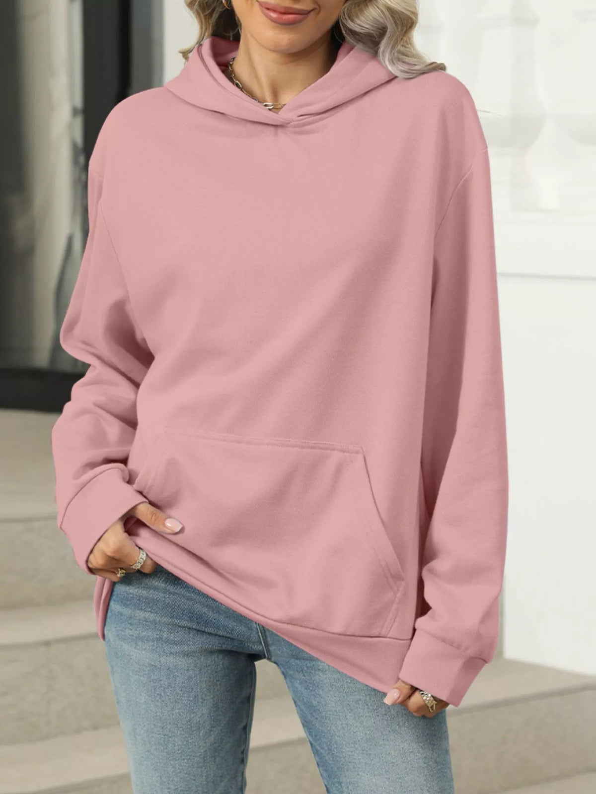 Kangaroo Pocket Long Sleeve Hoodie (16)