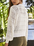 Openwork Button Up Cardigan (12)