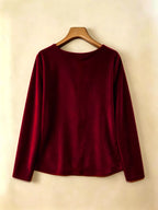 Velvet Long Sleeve Ruched Top (13)