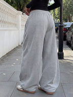 Elastic Waist Wide-leg Sweatpants (5)