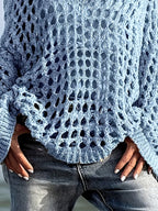 Crochet Long Sleeve Knit Cover Up (12)