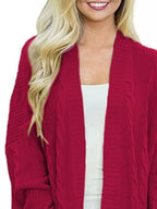 Chunky Knit Open Front Cardigan (17)