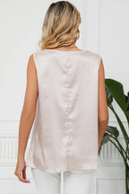 Ruched Cowl Neck Tank (2)