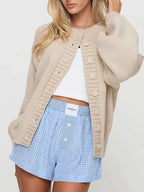 Chunky Knit Button-up Cardigan