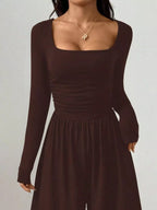 Ruched Square Neck Wide-leg Jumpsuit (14)
