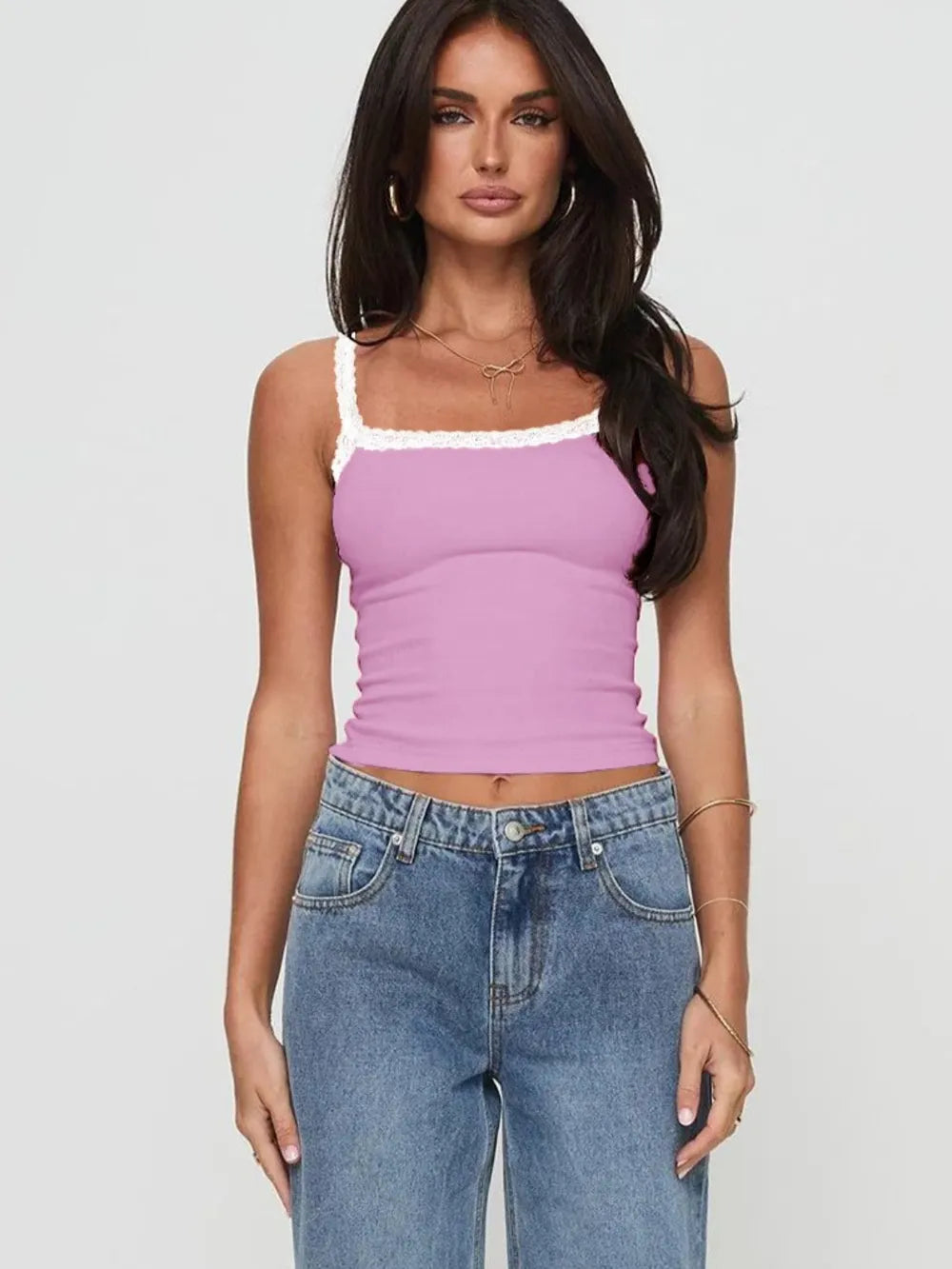 Lace Detail Cropped Cami (8)