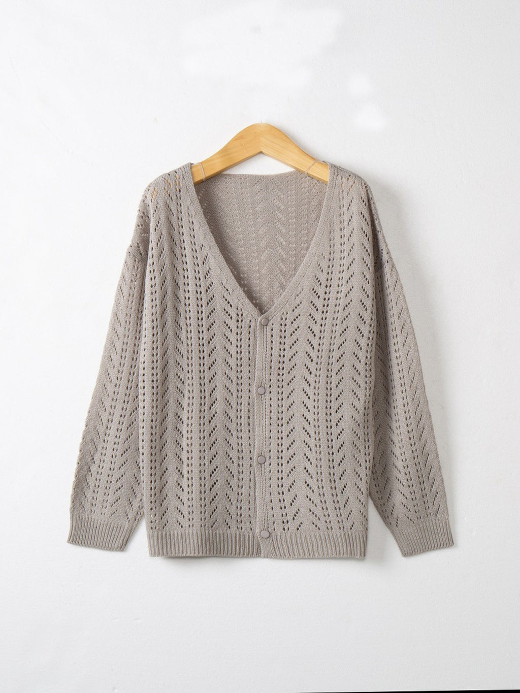 Openwork V-neck Cardigan (13)