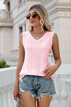 Eyelet V-neck Tank (10)