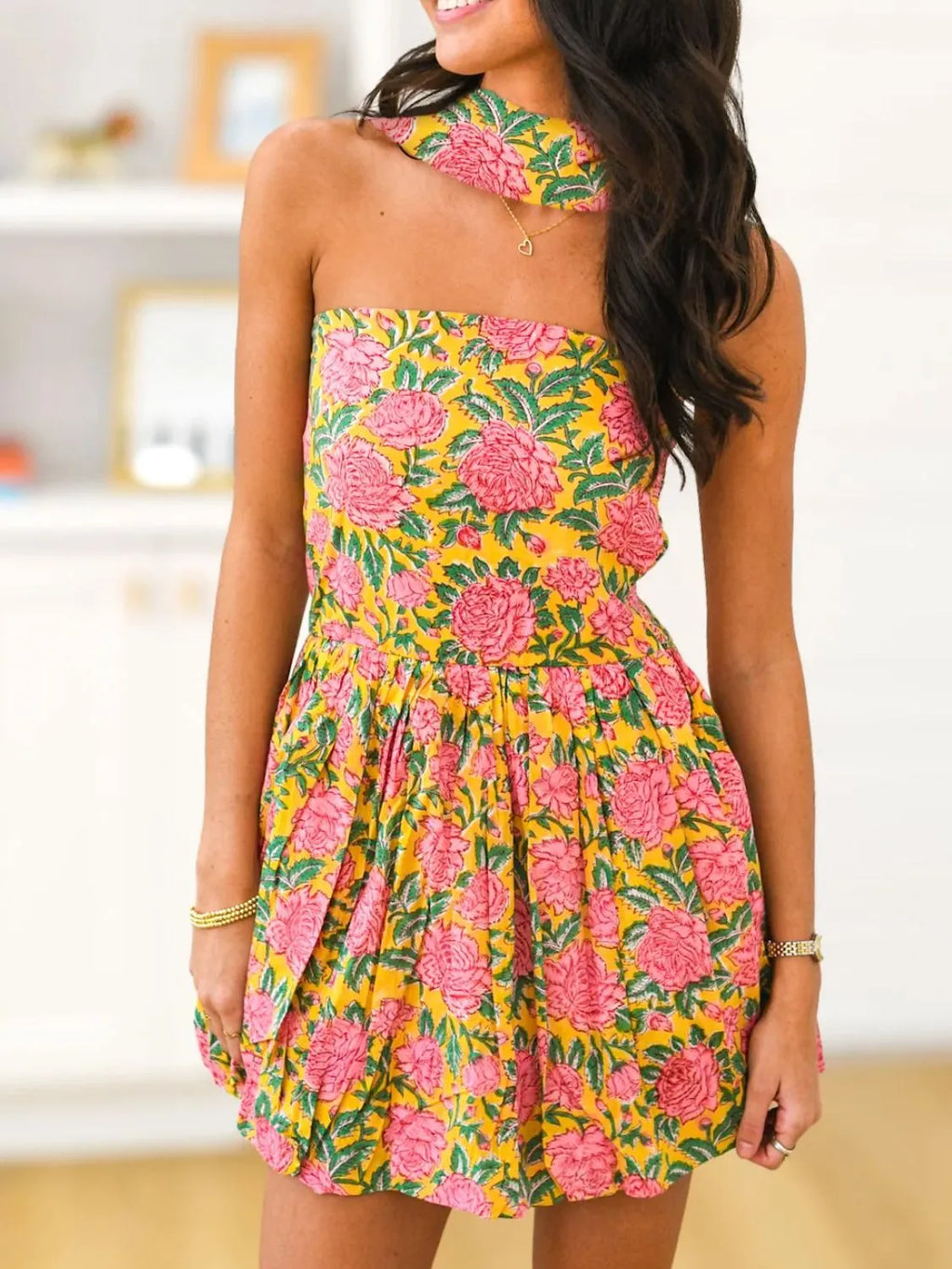 Printed Tube Mini Dress (7)