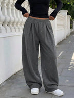 Elastic Waist Wide-leg Sweatpants (11)