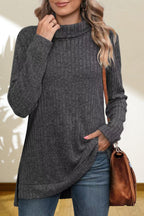 Turtleneck High Low Top (23)