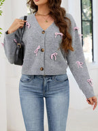 Bow Button Up Cardigan (2)