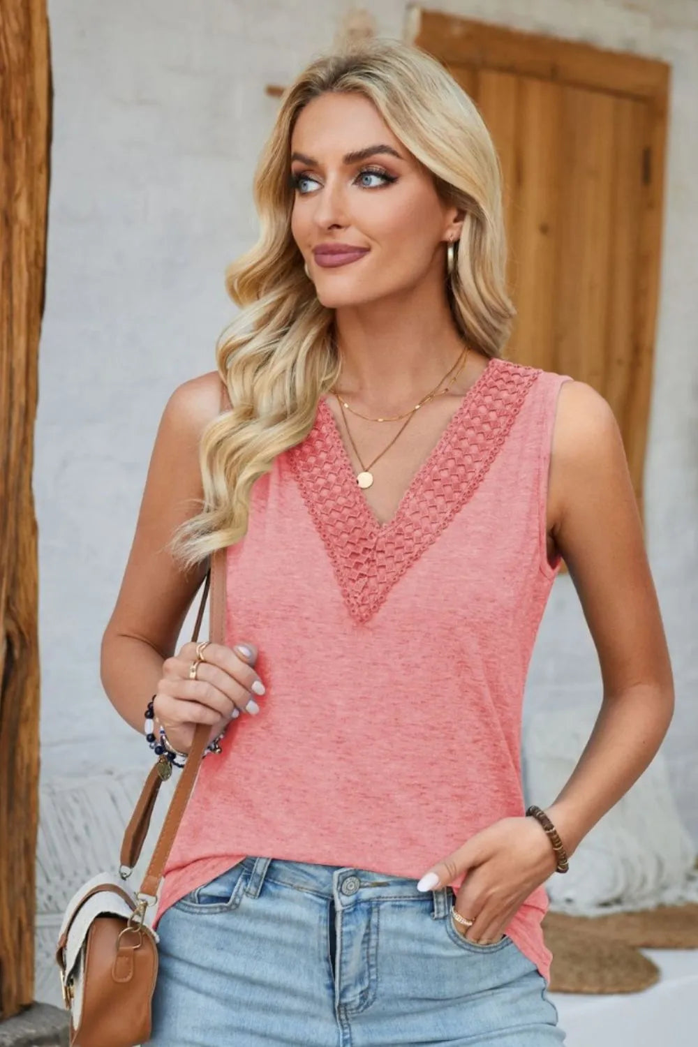 Lace Detail V-neck Tank (14)