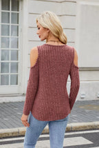 Ribbed Cold Shoulder Long Sleeve Top (21)