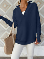 Half Zip Long Sleeve Knit Top (22)