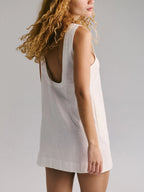 Backless Sleeveless Denim Mini Dress (5)