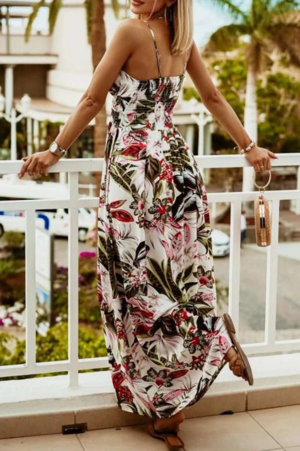 Printed Spaghetti Strap Maxi Dress (13)