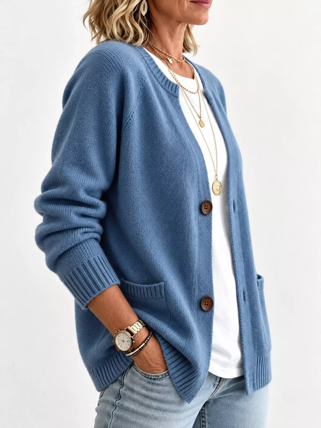 Full Size Button-down Knit Cardigan Plus (24)