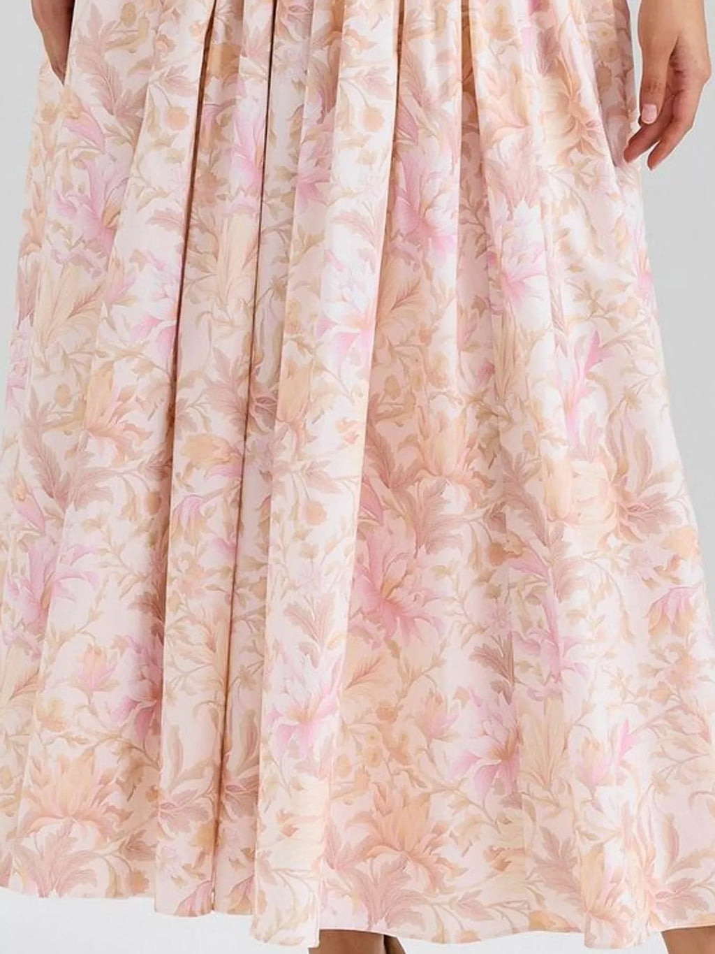 Floral Spaghetti Straps Midi Dress (54)
