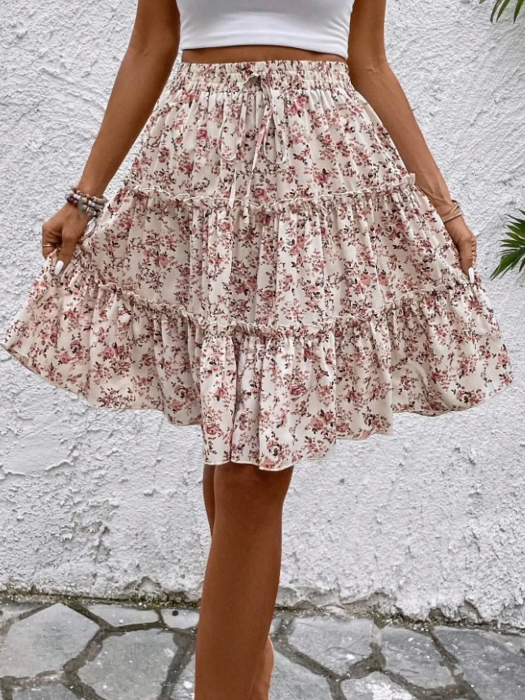 Floral Print Midi Skirt (24)