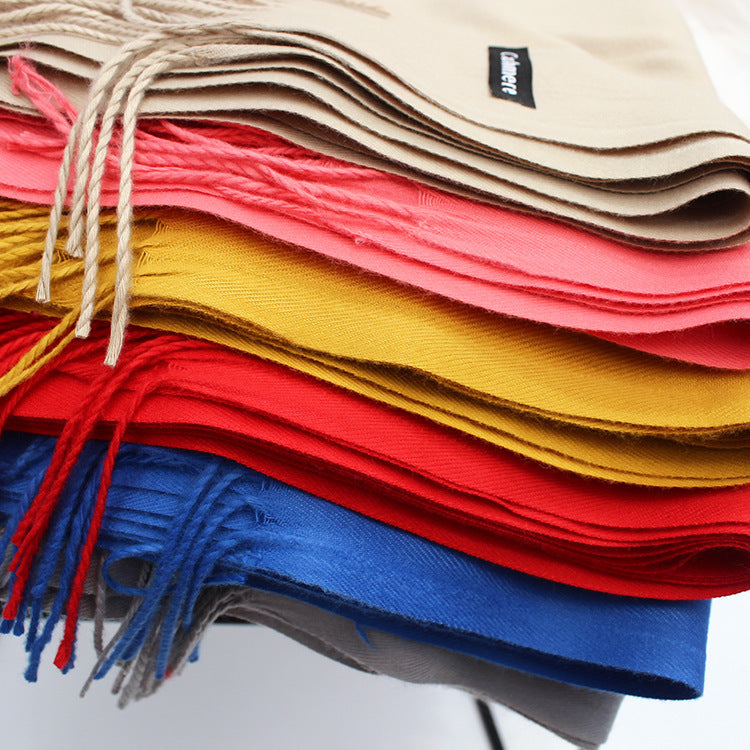 Cashmere Scarf Solid Color photo 4