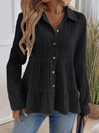 Button-down Long Sleeve Tiered Shirt (20)