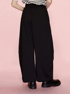 Elastic Waist Wide Leg Pants Pockets (2)