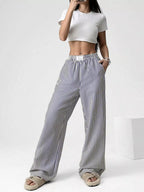 Striped High-waisted Wide Leg Pants (6)