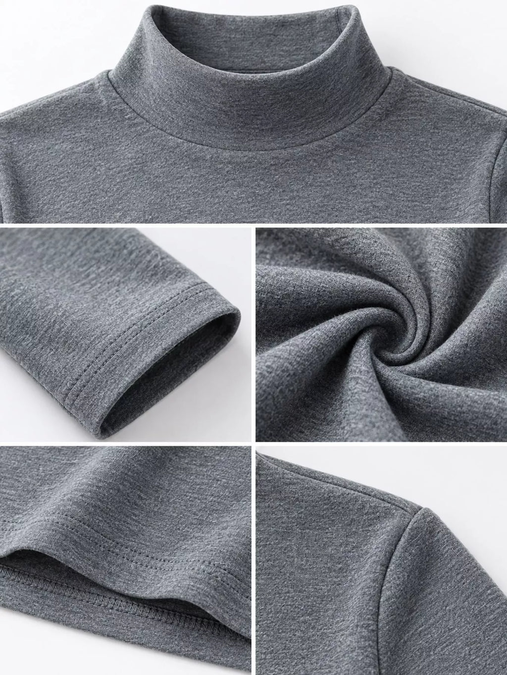Full Size Slim-fit Mock Neck Long Sleeve Basic T-shirt Plus (10)