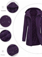 Full Size Zip Up Hooded Parka Outerwear Plus (33)