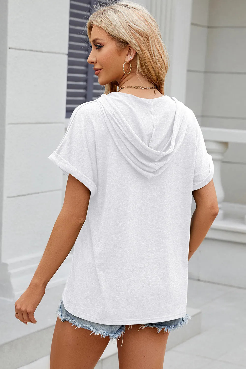 Hooded Short Sleeve T-shirt (16)