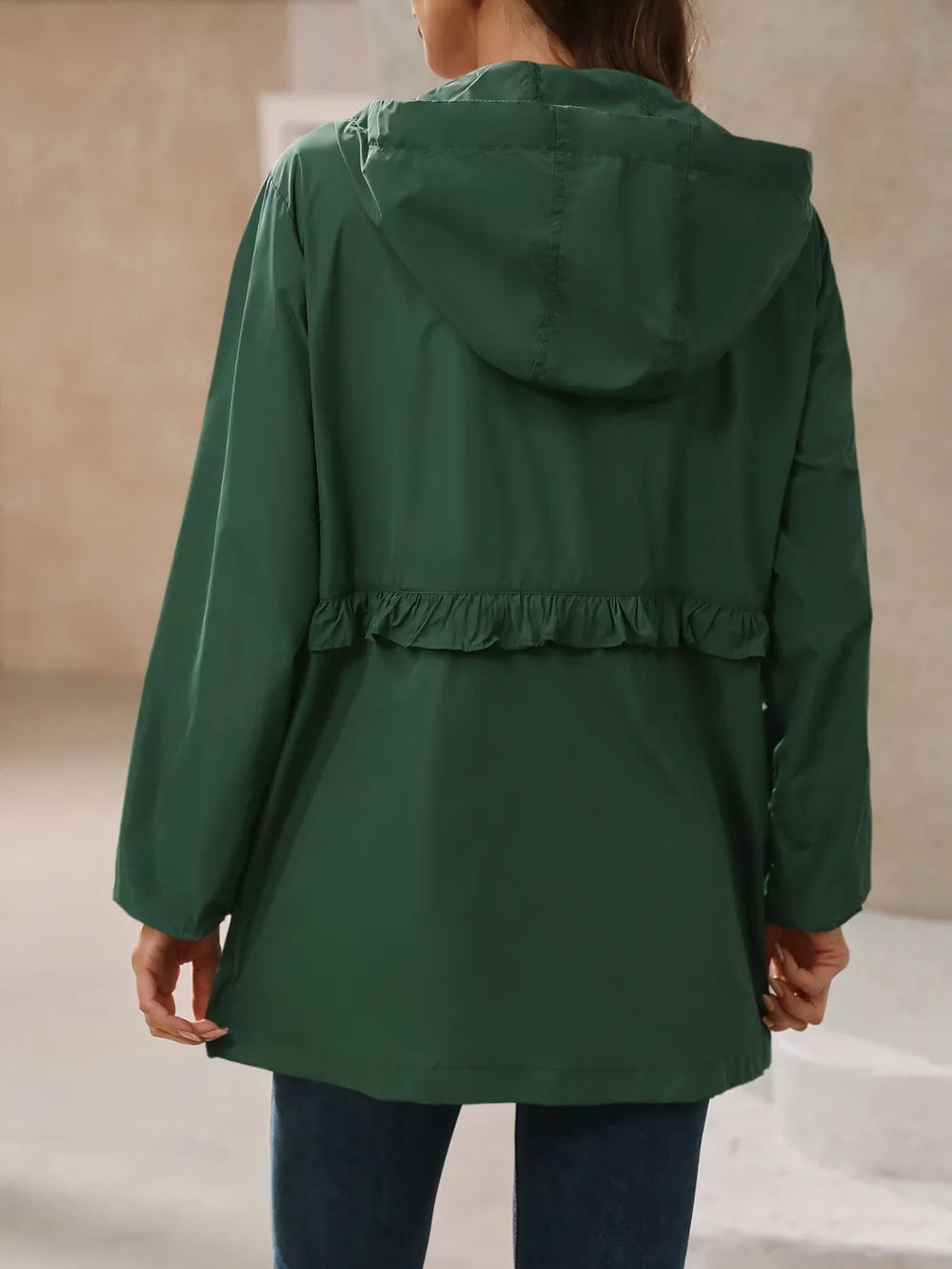 Outdoor Waterproof Long Sleeve Hooded Windbreaker (14)