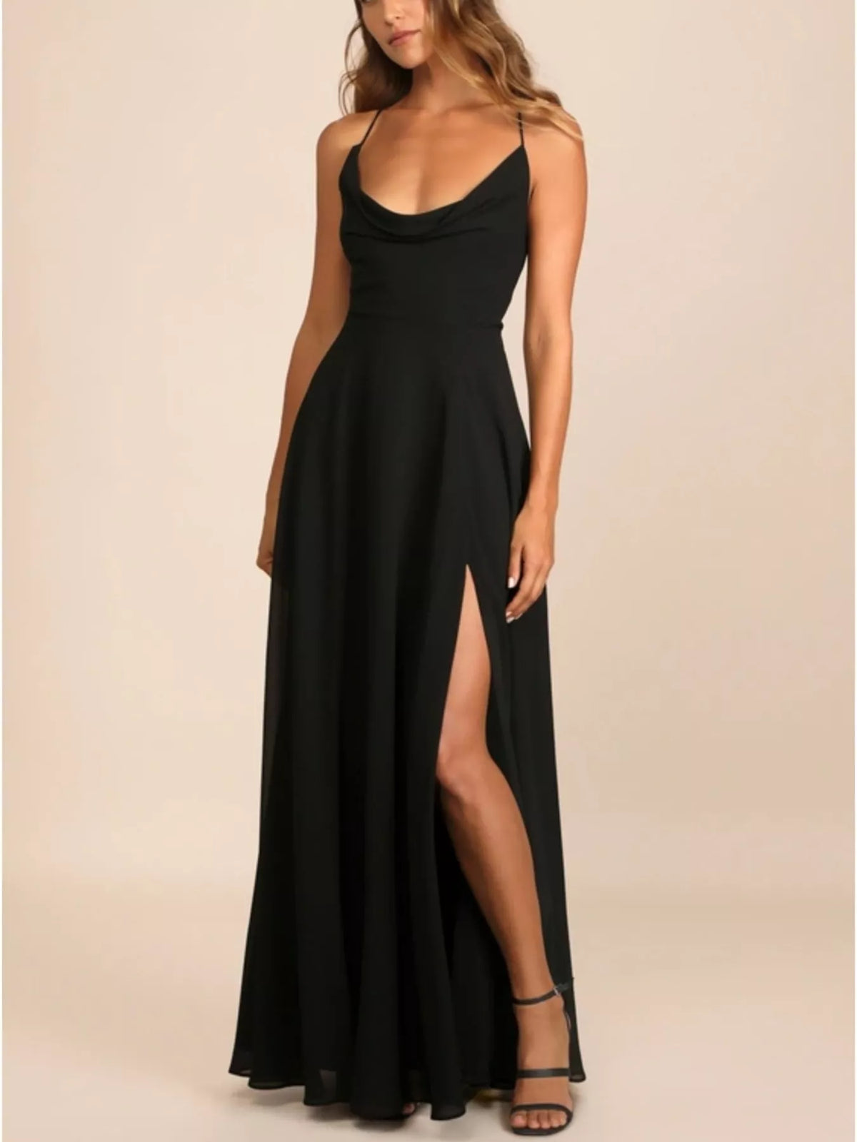 Slit Cowl Neck Maxi Dress (14)
