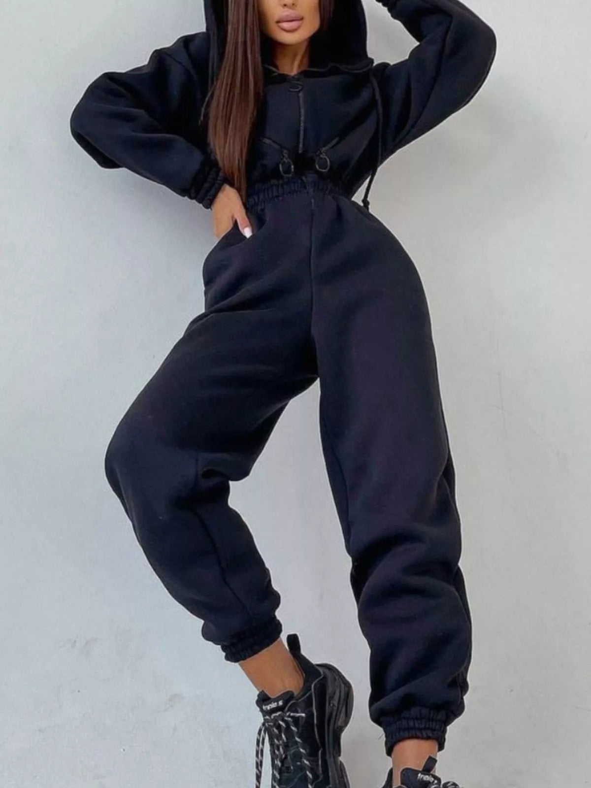 Zip Front Dropped Shoulder Jumpsuit (5)