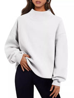 Mock Neck Dropped Shoulder Sweatshirt (24)
