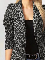 Leopard Print One Button Blazer (4)