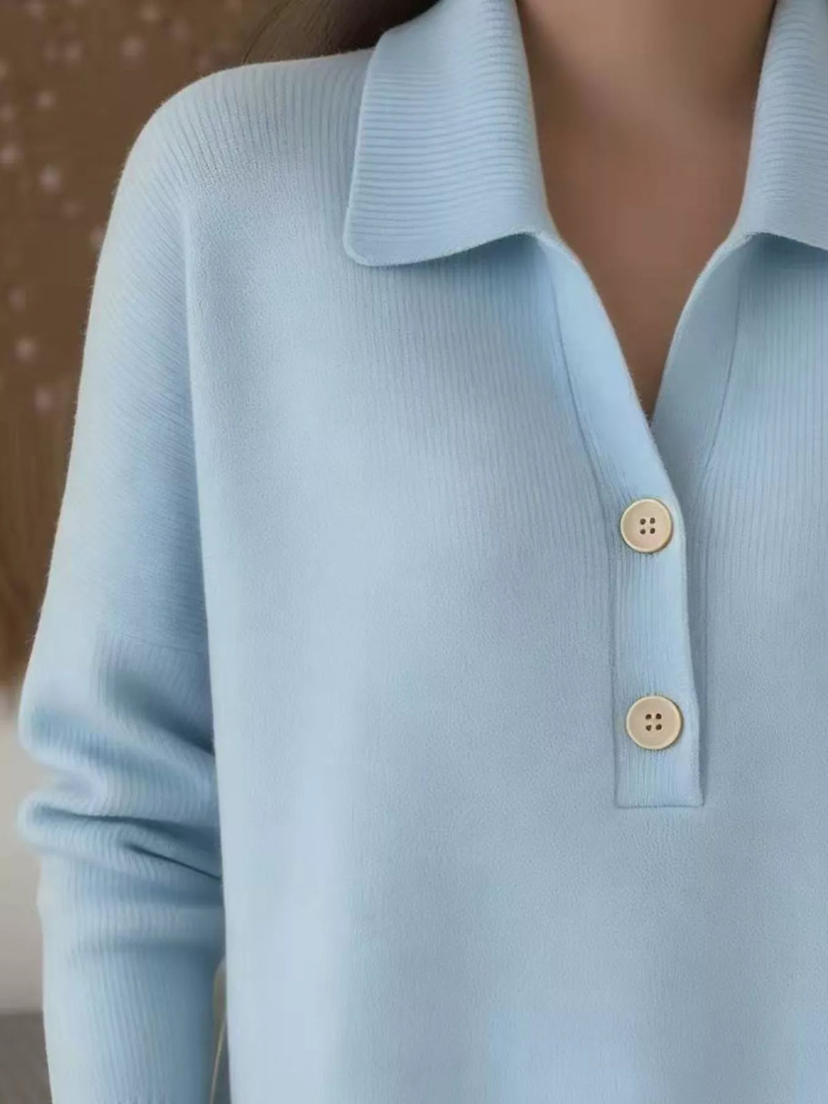 Ribbed Knit Button Detail Sweater (2)