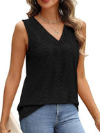 Eyelet V-neck Tank (22)