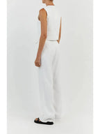 Full Size V-neck Vest Wide Leg Pants Set Plus (14)